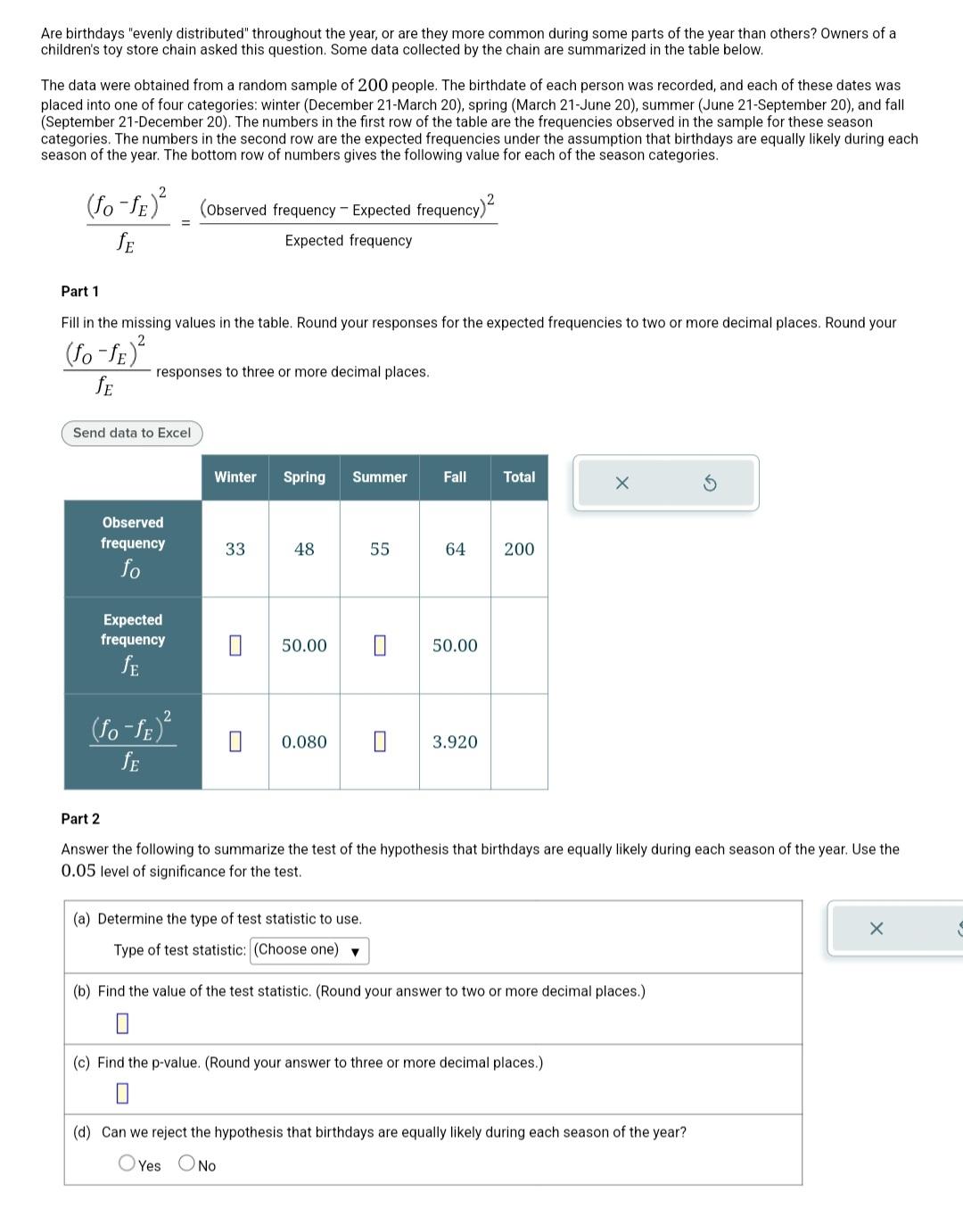 Solved Are birthdays "evenly distributed" throughout the