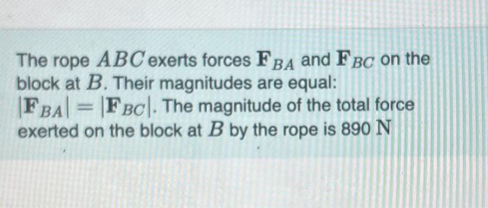 Solved Determine ∣FBA∣ By Expressing The Forces FBA And FBC | Chegg.com