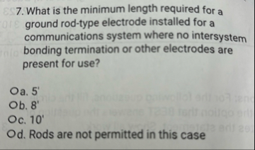 Solved What is the minimum length required for a ground | Chegg.com