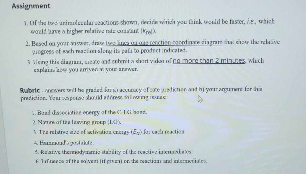 solved-assignment-1-of-the-two-unimolecular-reactions-chegg