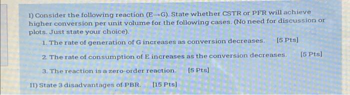 Solved 1) Consider the following reaction ( EG). State | Chegg.com