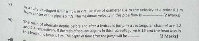 Solved In a fully developed laminar flow in circular pipe of | Chegg.com