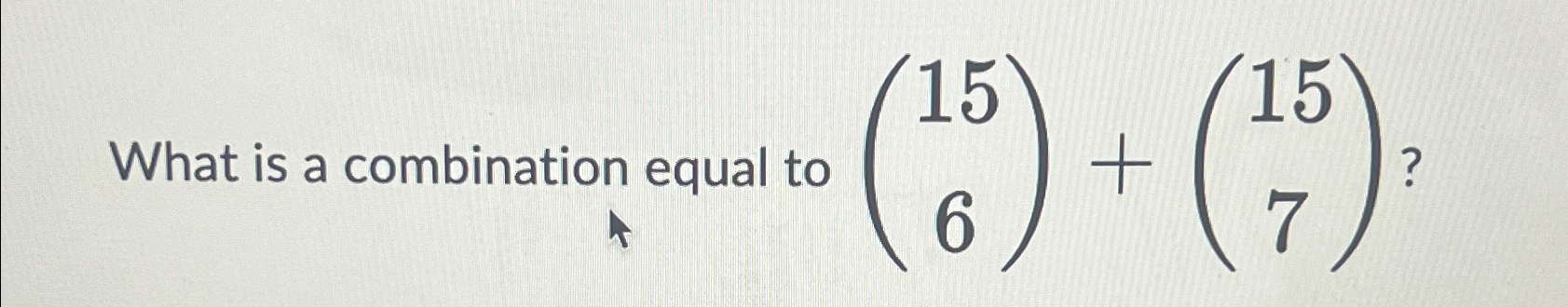 4 combination 0 is equal to