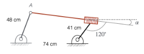 Solved For the inverted slider-crank mechanism shown below, | Chegg.com