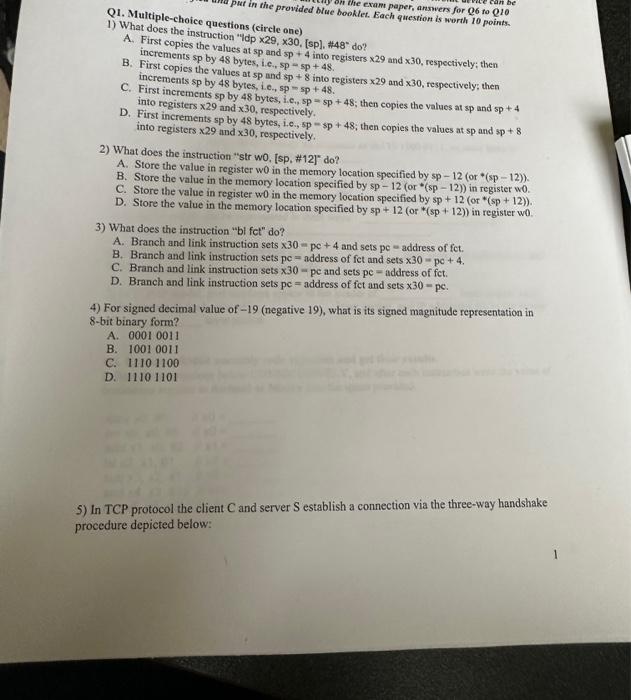 Solved Q1. Multiple-choice questions (circle one) 1) What | Chegg.com