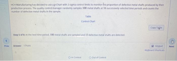 Solved > HCH Manufacturing Has Decided To Use A P-Chart With | Chegg.com