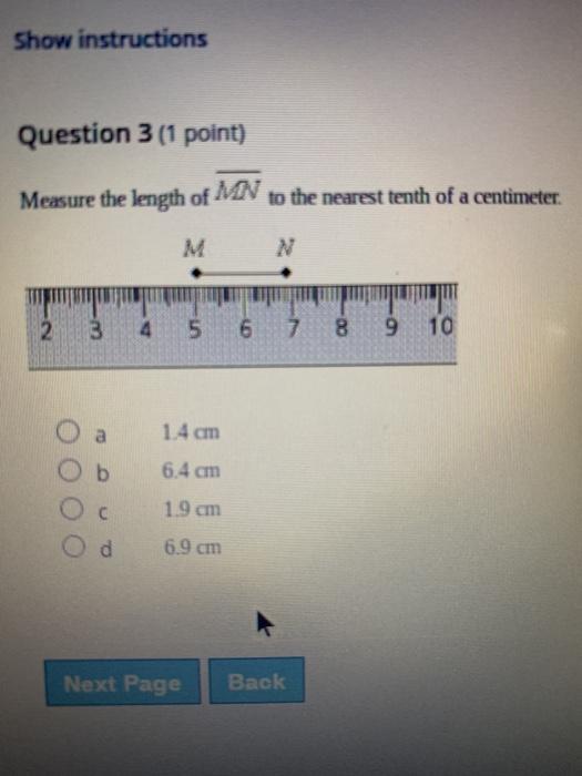Solved Show instructions Question 3 (1 point) Measure the