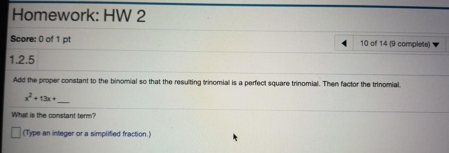 Solved Homework: HW 2 Score: 0 of 1 pt 4 of 14 (9 complete) | Chegg.com