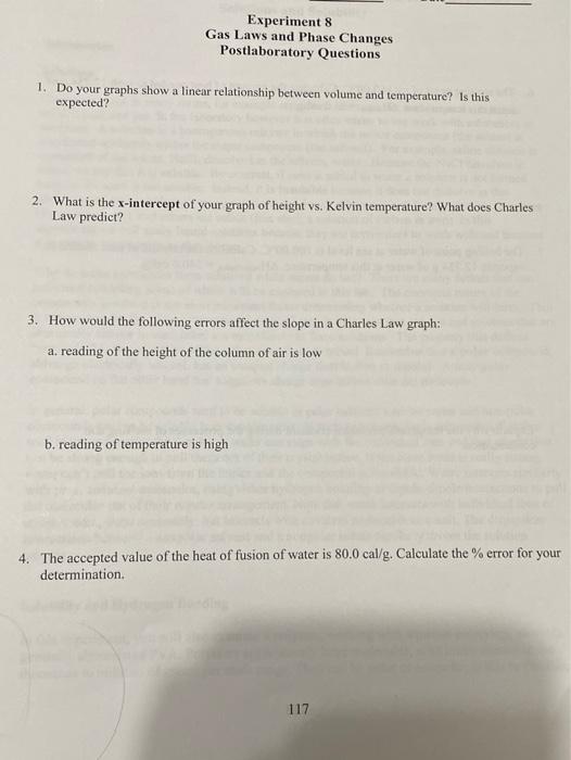 experiment 8 gas laws