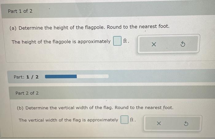 Solved Measurements taken 60 ft from the base of a flagpole | Chegg.com