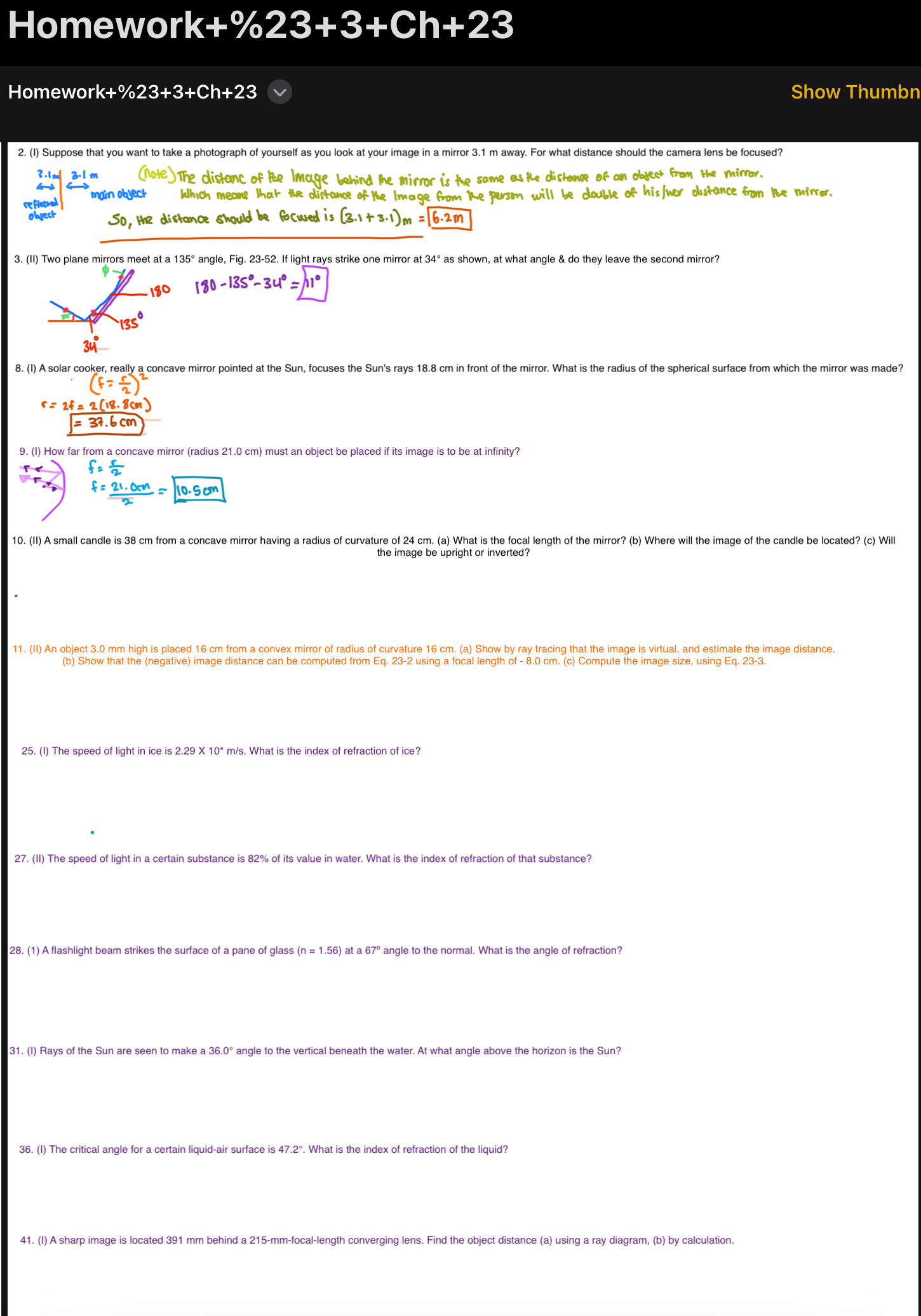 Solved Homework+%23+3+Ch+23Homework+%23+3+Ch+23Show | Chegg.com