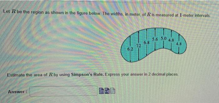 Solved Let R be the region as shown in the figure below. The | Chegg.com