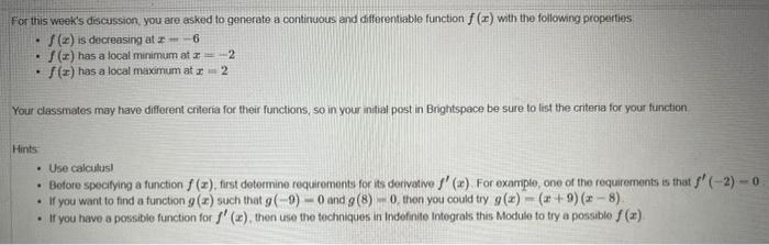 Solved For this week's discussion, you are asked to generate | Chegg.com