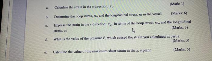 Solved Question 4 (18 marks) A pressure vessel made of steel | Chegg.com