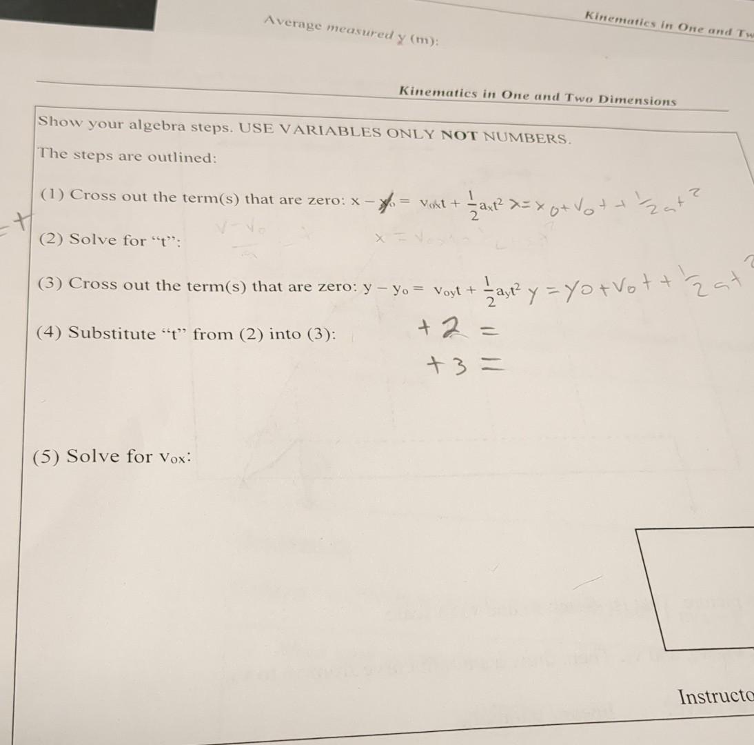 Solved show your algebra steps use variables only not chegg