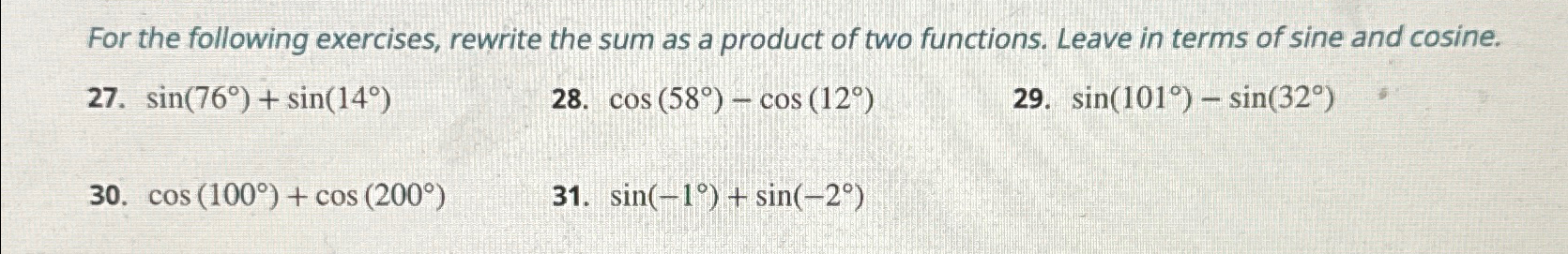 Solved For the following exercises, rewrite the sum as a | Chegg.com