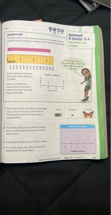 1. Toby's toy insects are shown at the pight. Use a | Chegg.com