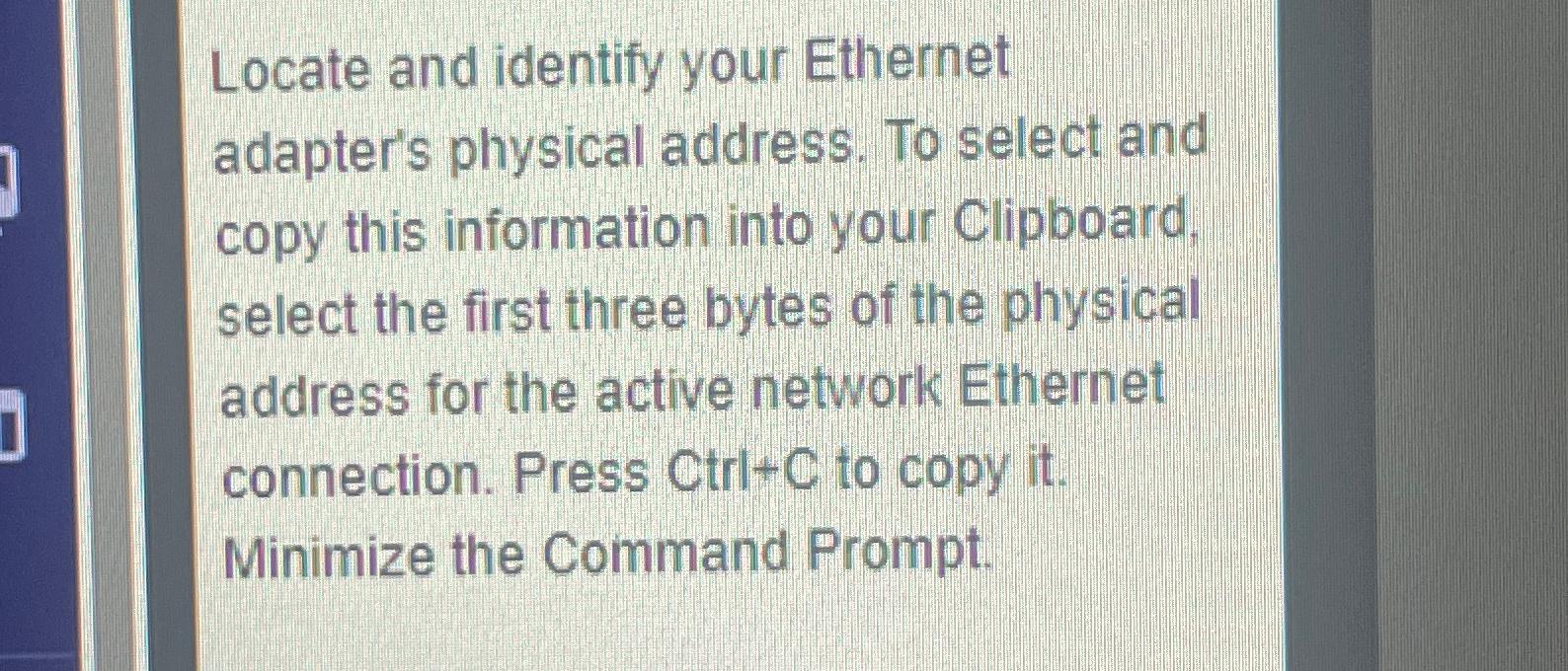 Solved Locate and identify your adapter's physical