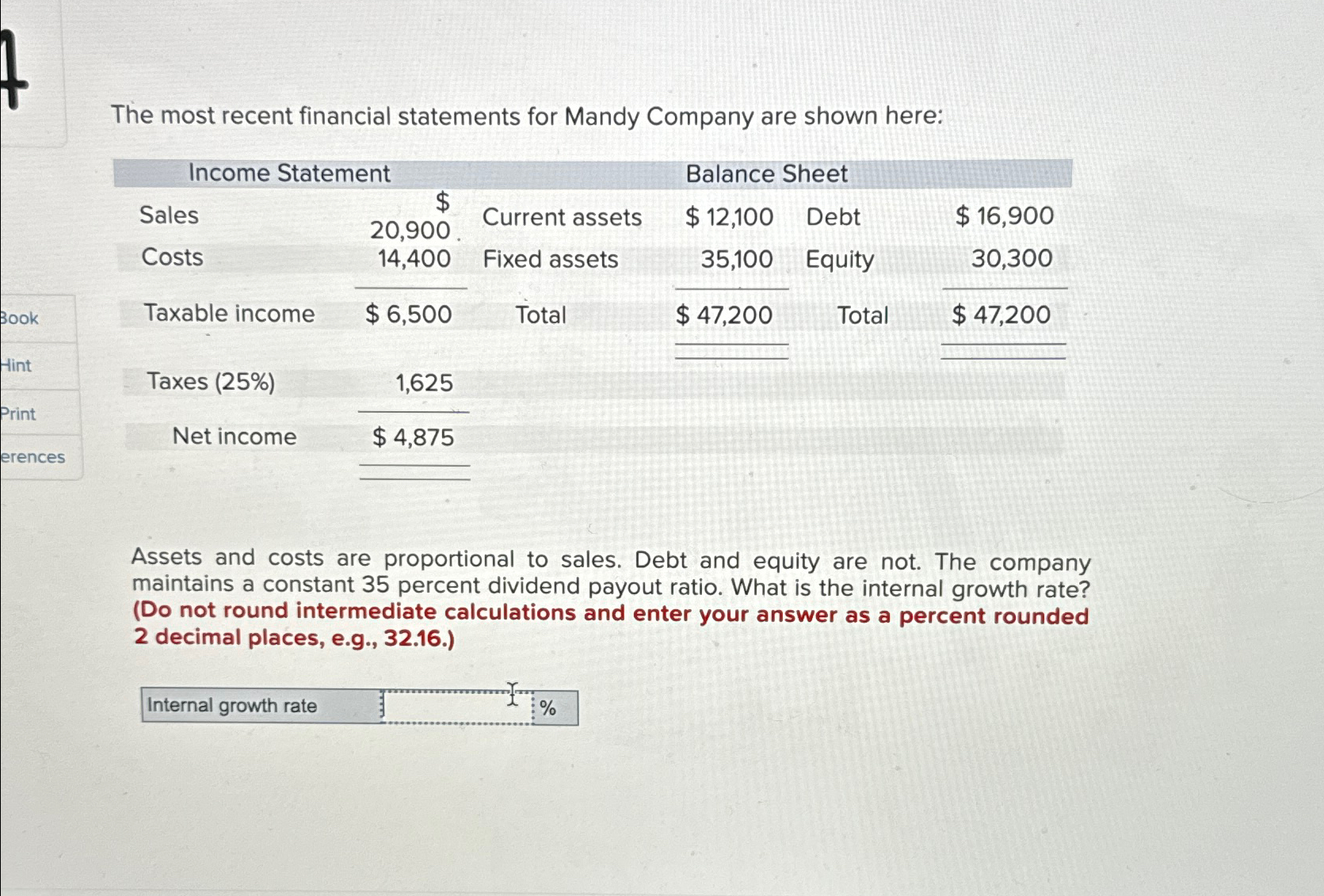 Solved The most recent financial statements for Mandy | Chegg.com