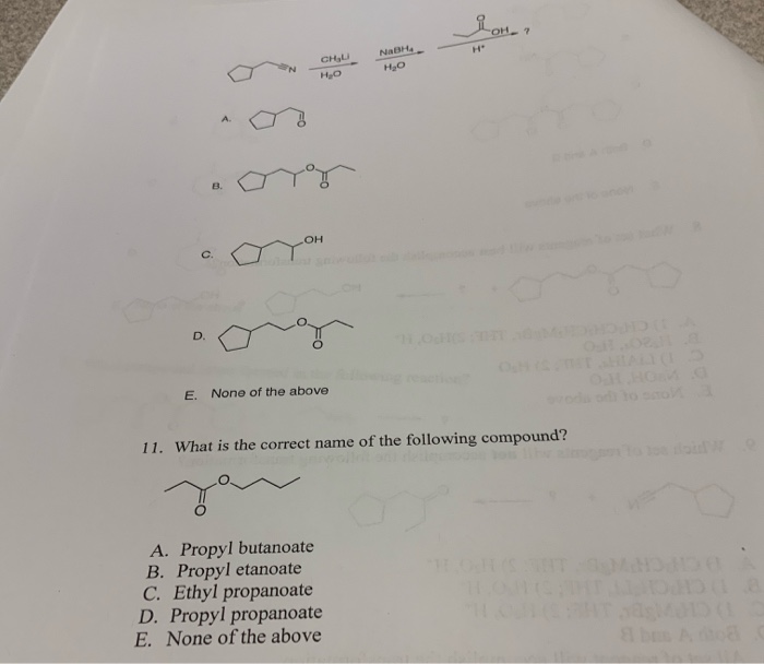 Solved 10. What will be the product of the following | Chegg.com