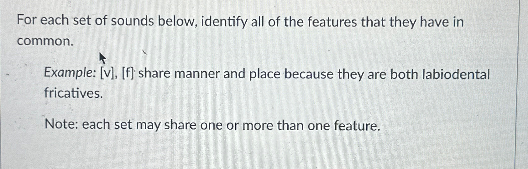 Solved For each set of sounds below, identify all of the | Chegg.com