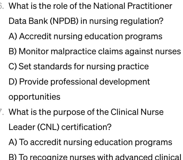 Solved nursing: What is the role of the National | Chegg.com