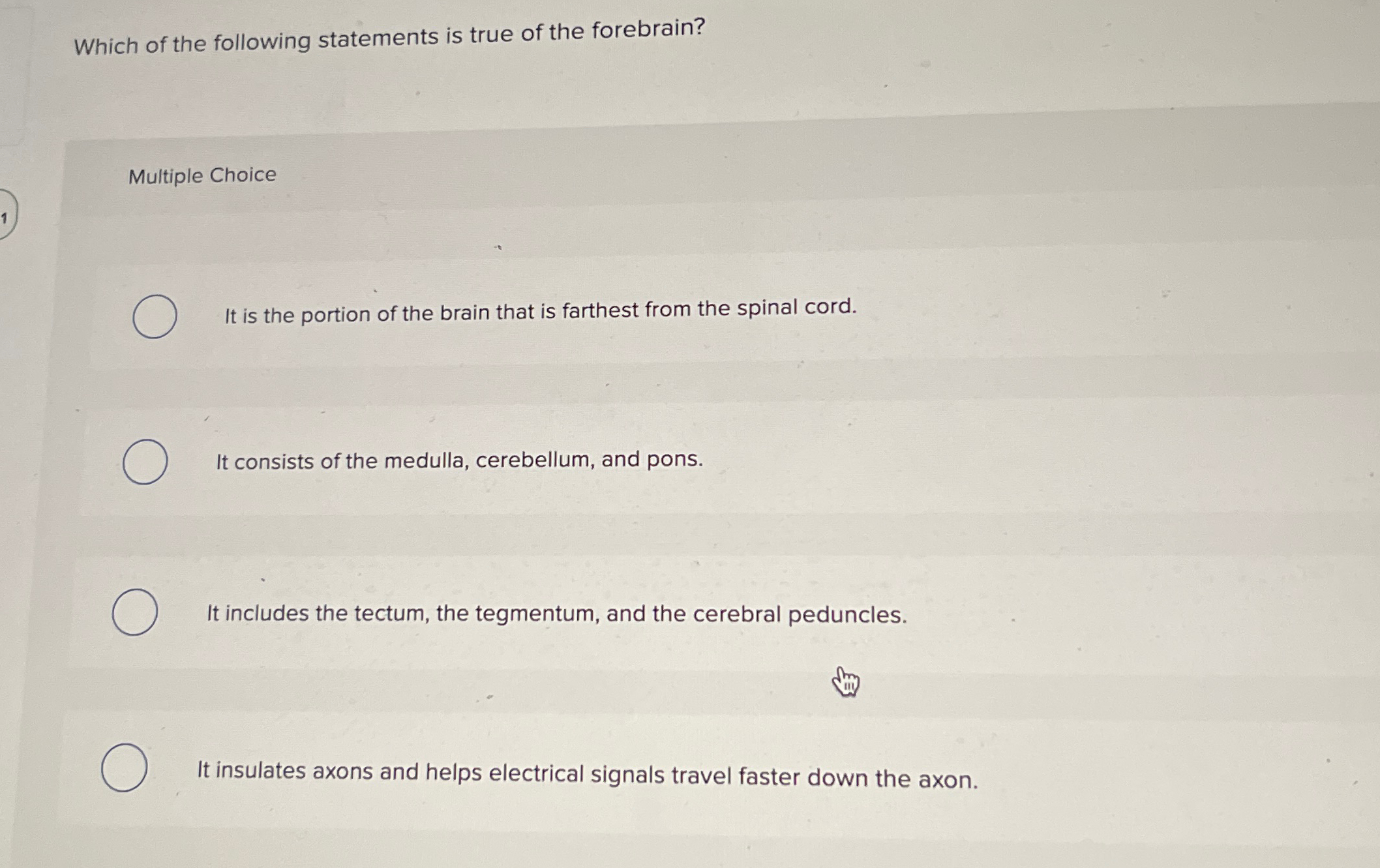 Solved Which of the following statements is true of the | Chegg.com