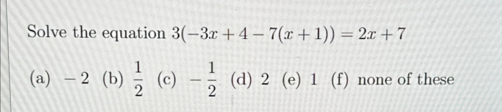 Solved Solve the equation | Chegg.com