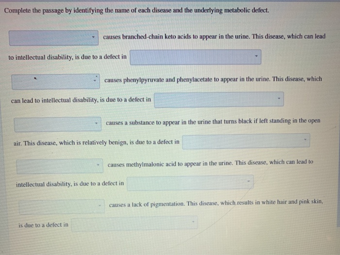 Solved Complete The Passage By Identifying The Name Of Ea