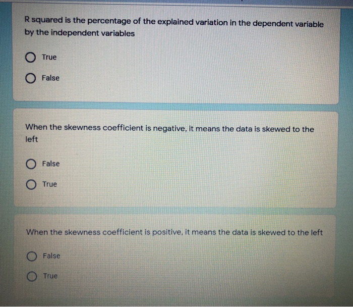 Solved Rsquared is the percentage of the explained variation | Chegg.com