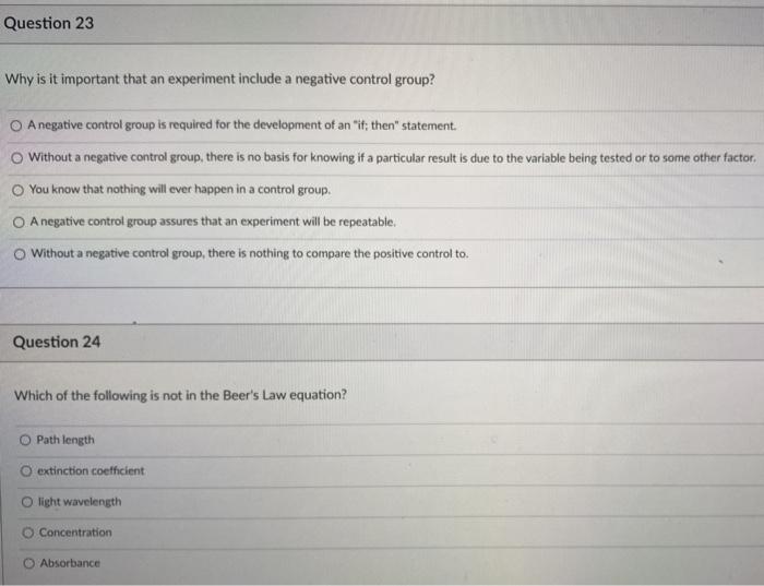 why is a control group important in an experiment quizlet