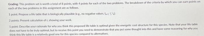 Solved Your assignment is to come up with life tables that | Chegg.com