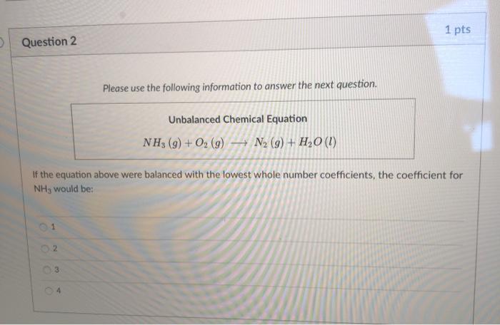 Solved 1 pts Question 1 Please use the following information | Chegg.com