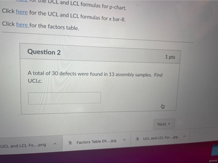 Solved and LCL formulas for p-chart. Click here for the UCL  Chegg.com