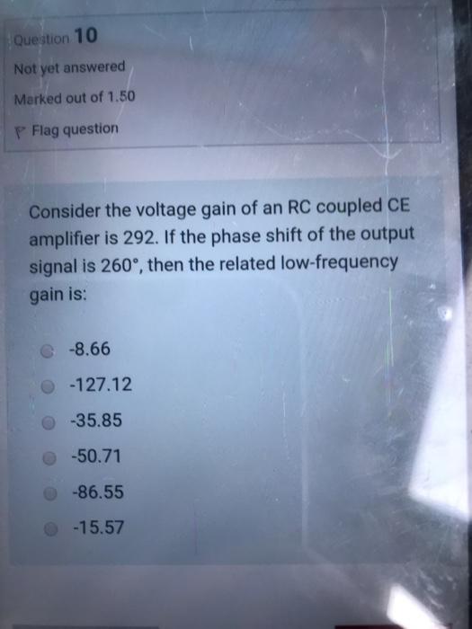 Solved Question 10 Not yet answered Marked out of 1.50 P | Chegg.com