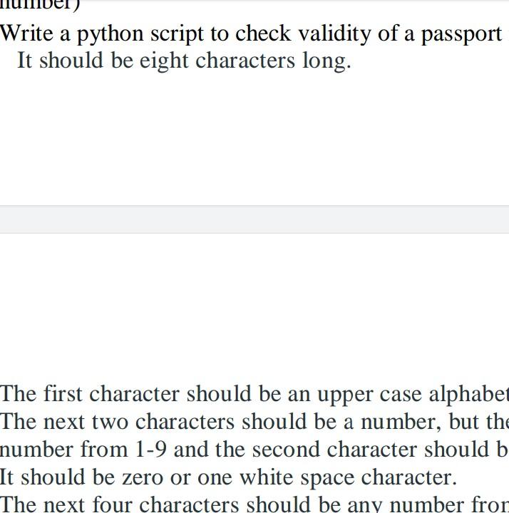Solved a Write a python script to It should be eight cha | Chegg.com
