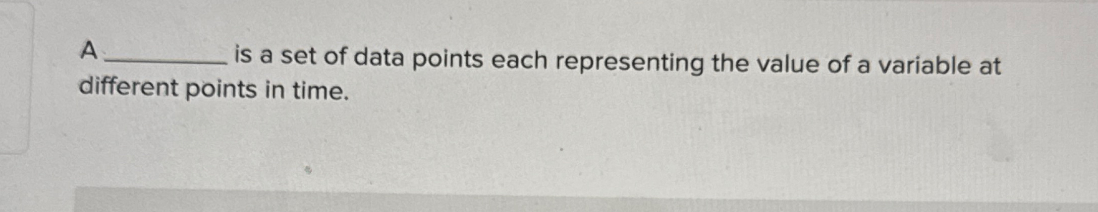 Solved A ﻿is a set of data points each representing the | Chegg.com