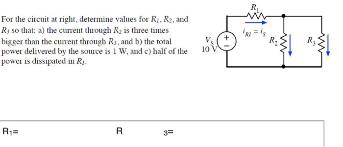 Solved R iRi=is For the circuit at right, determine values | Chegg.com