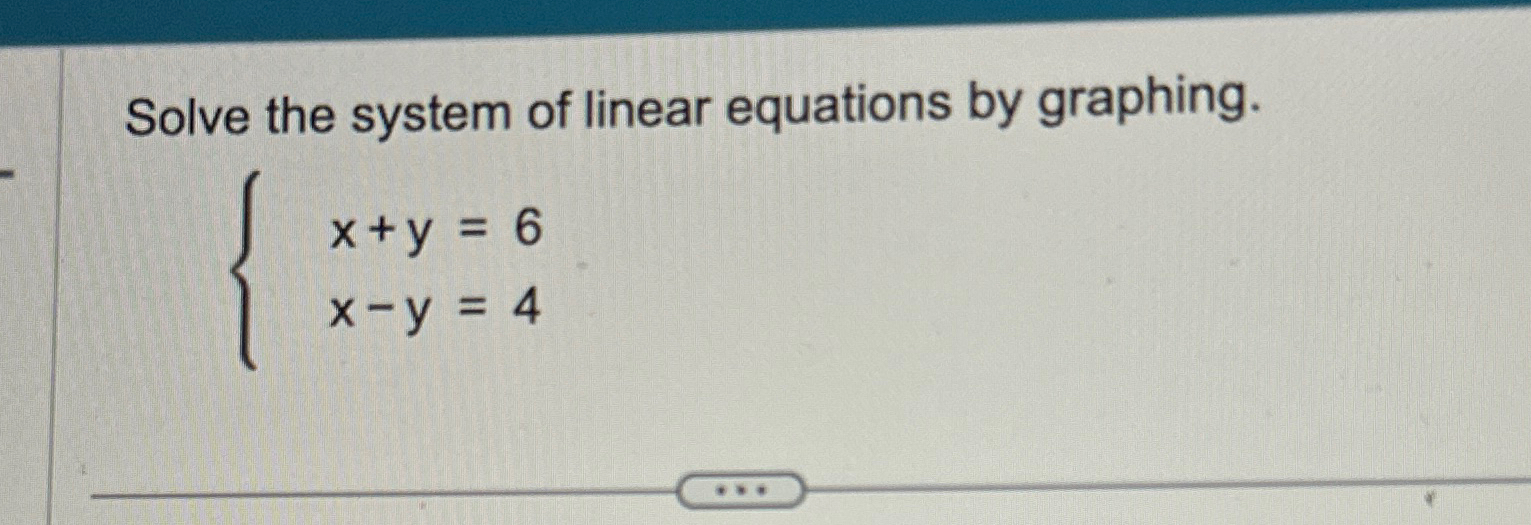 Solved Solve The System Of Linear Equations By