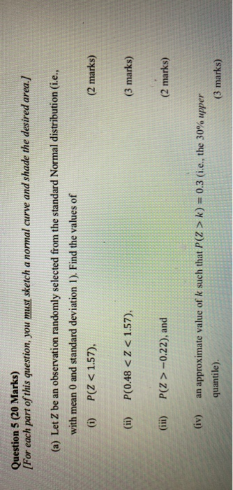 Solved Question 5 (20 Marks) [For each part of this | Chegg.com