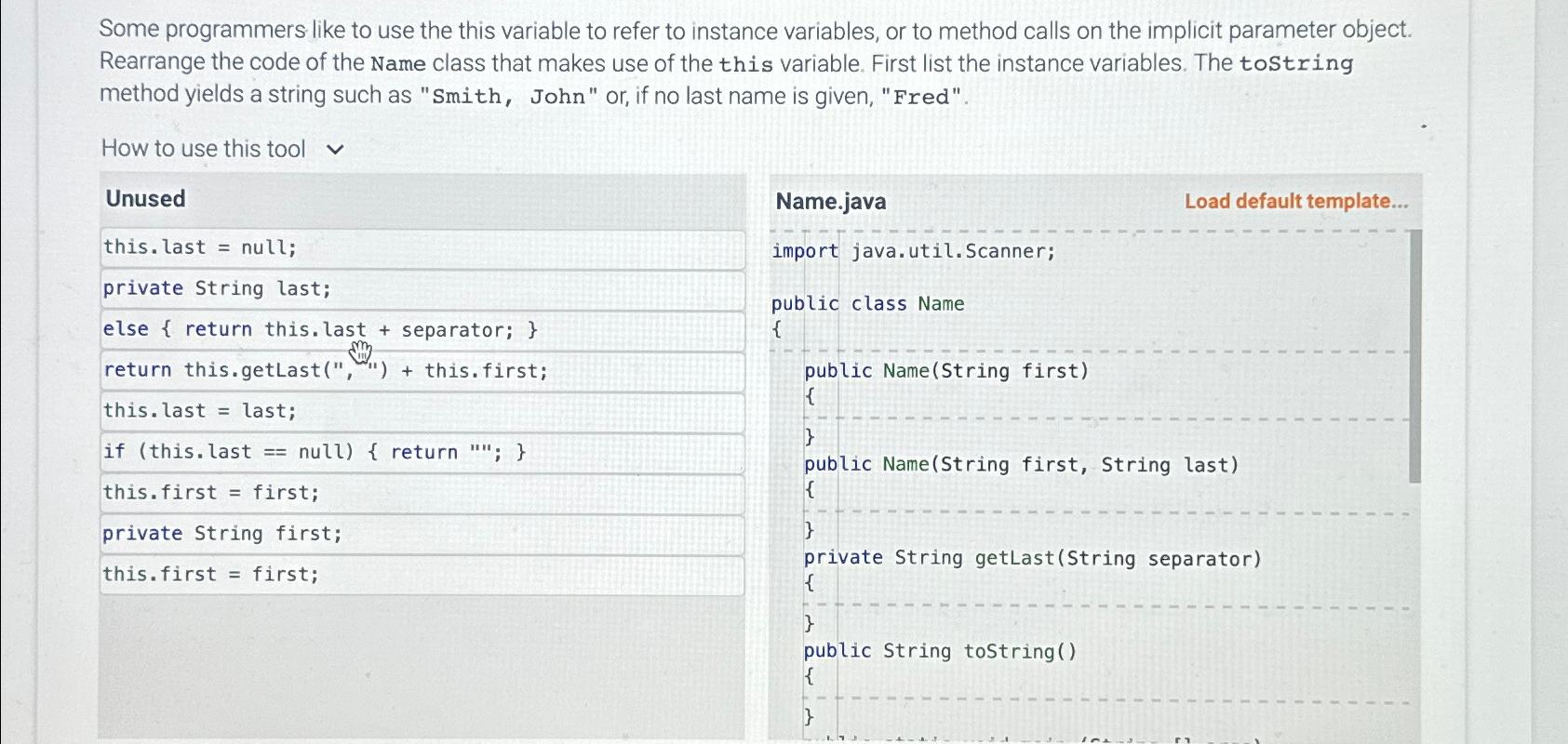 Solved Some programmers like to use the this variable to