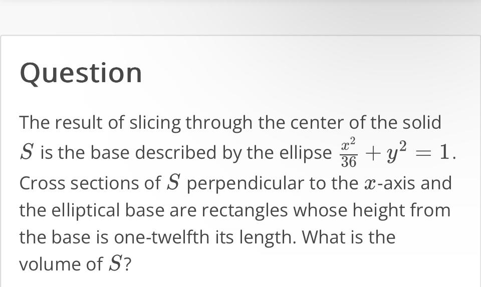 Solved QuestionThe result of slicing through the center of | Chegg.com