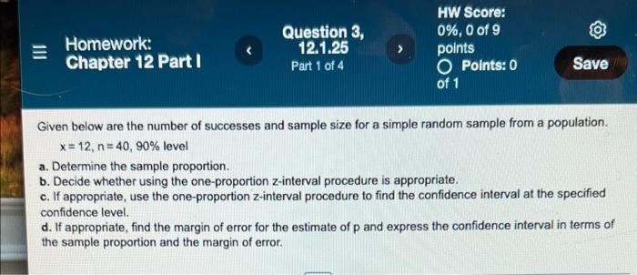 Solved Homework: Chapter 12 Part I III HW Score: 0%, 0 of 9 | Chegg.com