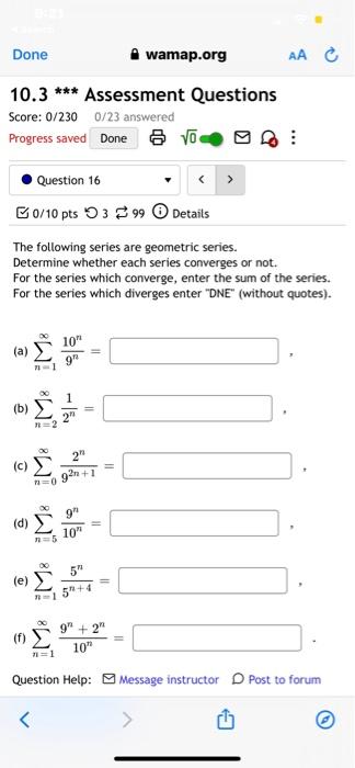 Solved Done wamap.org AA 10.3 *** Assessment Questions | Chegg.com