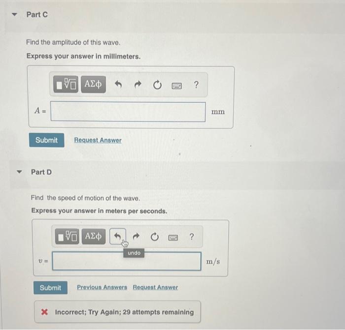 Solved The equation describing a transverse wave on a string | Chegg.com