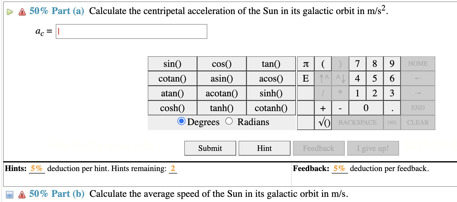 Solved The Sun orbits the center of the Milky Way galaxy | Chegg.com