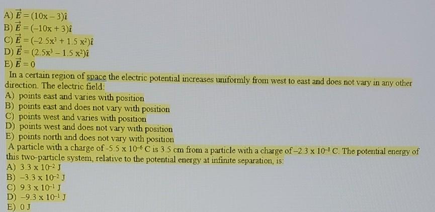 Solved The electric potential at a certain point is given by | Chegg.com