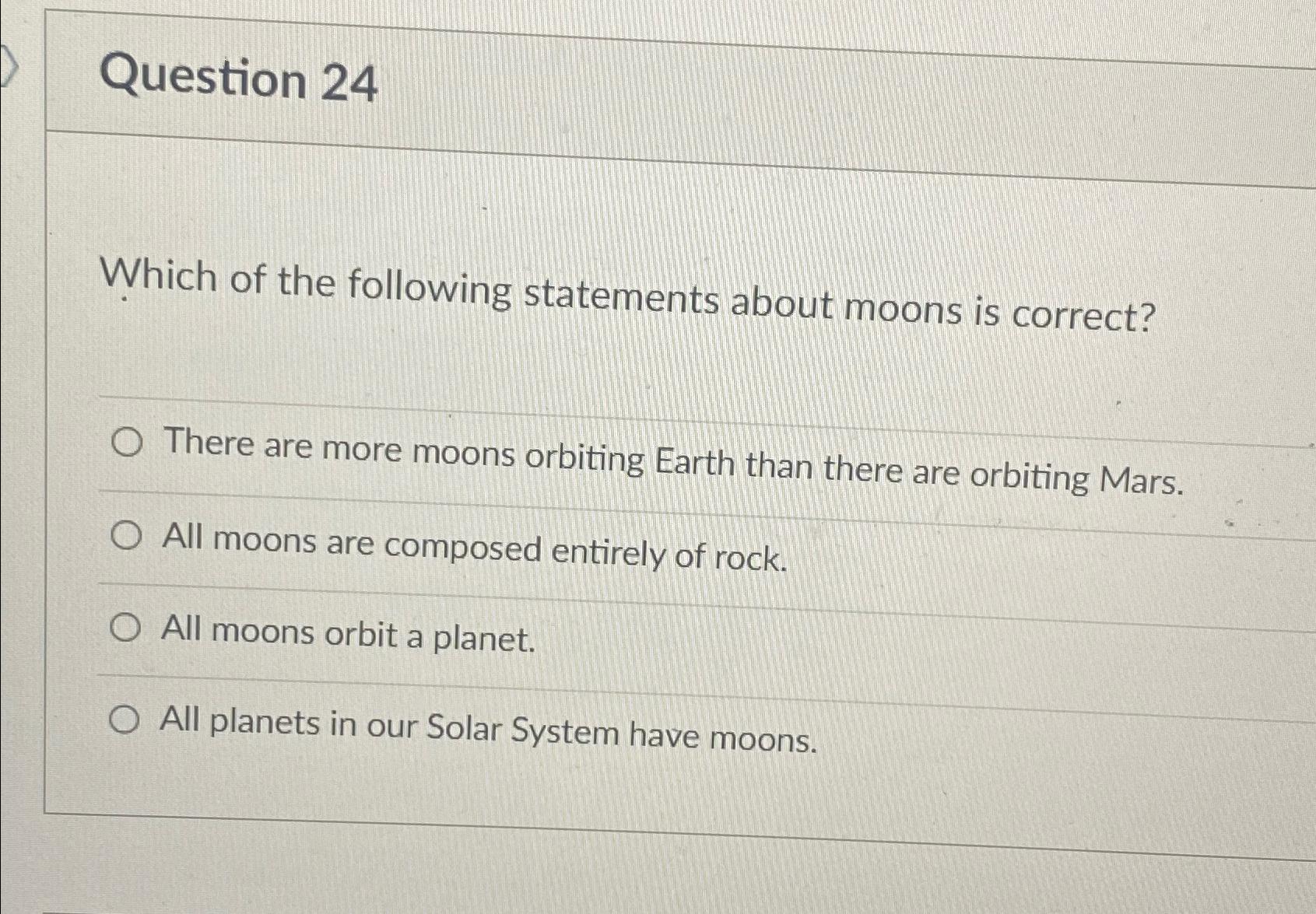 Solved Question 24Which of the following statements about | Chegg.com