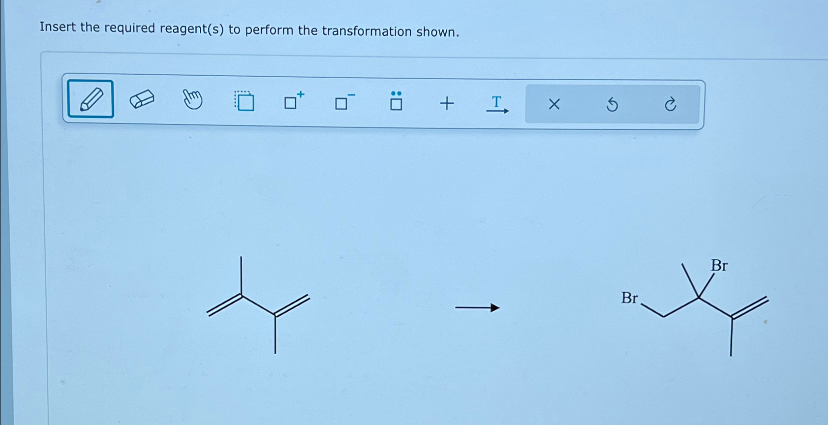 Solved Insert the required reagent(s) ﻿to perform the | Chegg.com