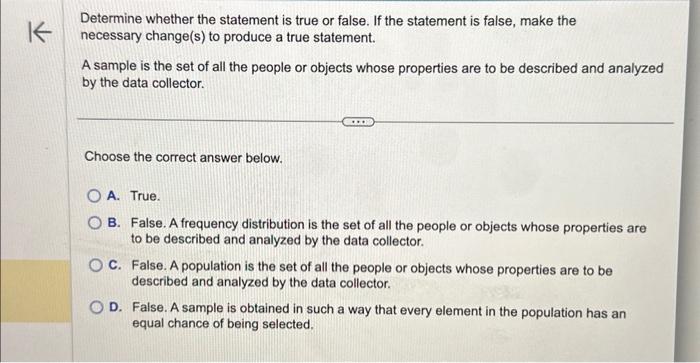 Solved Determine Whether The Statement Is True Or False. If | Chegg.com